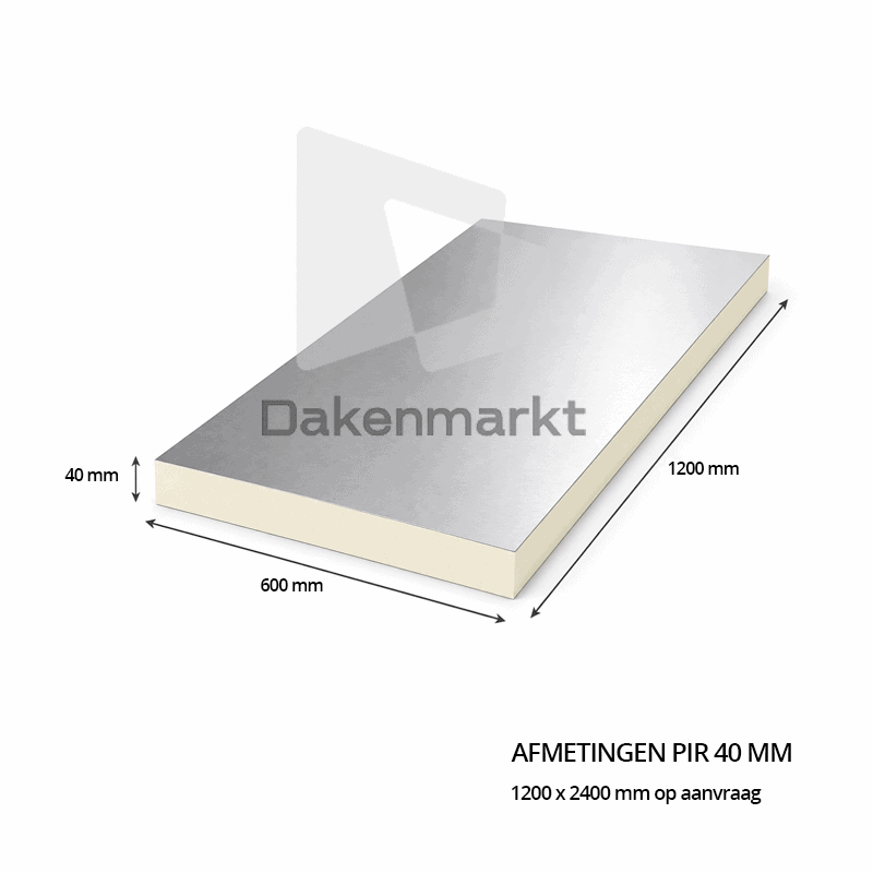 Pir Isolatie 40mm Afmetingen Van Plaat