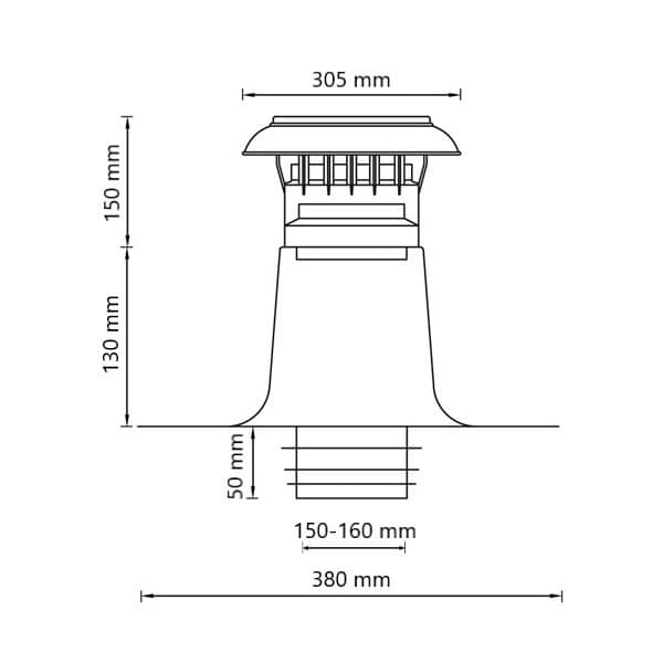 Vent Alu 3000 Ontl Dw Pp Kap 150 160 Doorsnede
