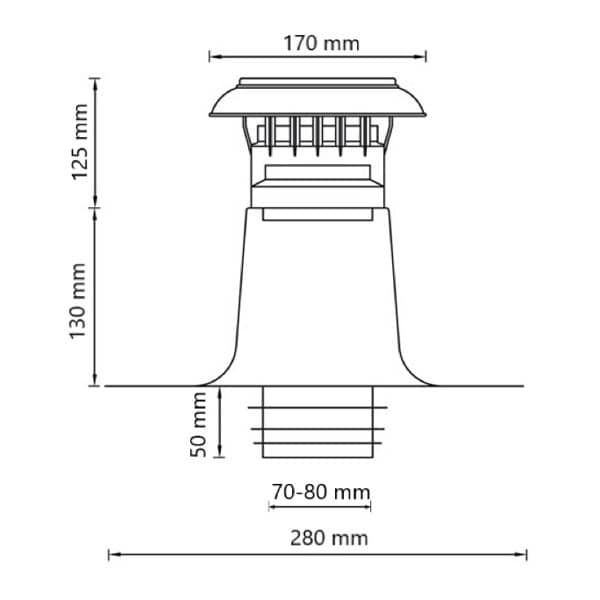 Vent Alu 3000 Ontl Dw Pp Kap 70 80 Doorsnede