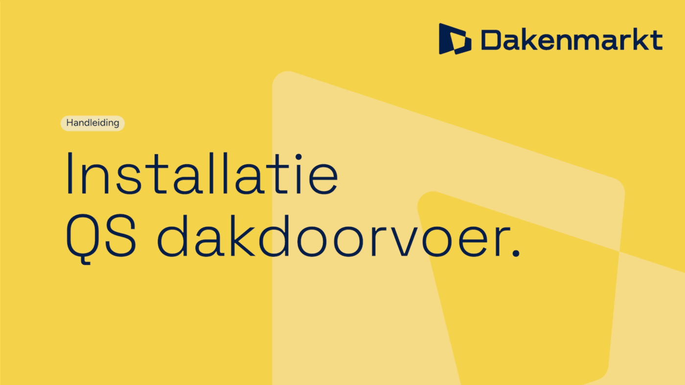 Qs Prefab Dakdoorvoer Met Zelfklevende Epdm Monteren